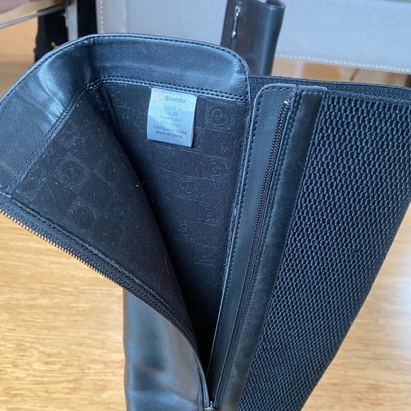 Blondo Lana Leather Waterproof Tall Wedge Riding boot with Stretch 8.5 - Picture 13 of 13